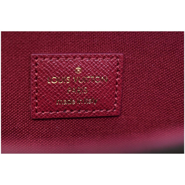 LOUIS VUITTON Felicie Monogram Canvas Pochette Crossbody Bag Brown