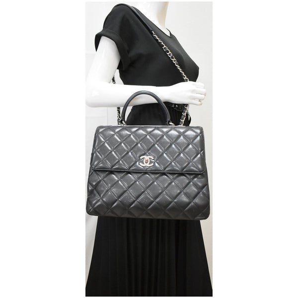 Chanel Trendy CC Large Flap Quilted Lambskin Leather Bag
