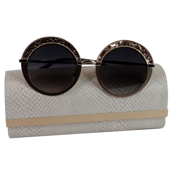 JIMMY CHOO Grey Gradient Round Sunglasses GOTHA/S 509C 50 - Final Sale