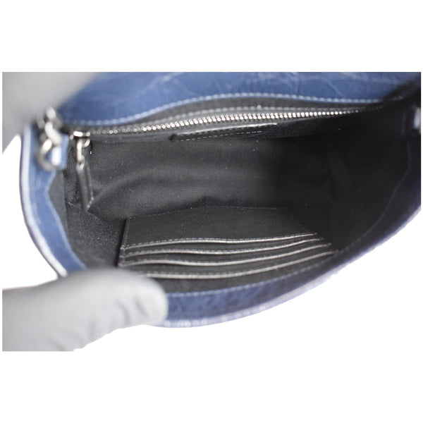 YVES  SAINT LAURENT Niki Chain Wallet Leather Crossbody Bag Blue