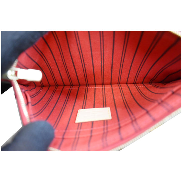 LOUIS VUITTON Pochette Wristlet Pouch Monogram Canvas Neverfull MM Brown