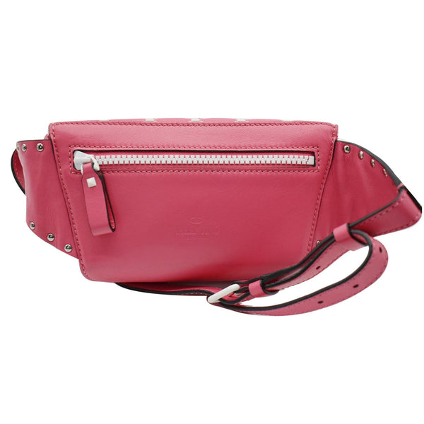 Valentino Free Rockstud Spike Leather Belt Bag Pink backside