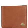 Gucci Bifold Men's Leather Canvas Wallet | Brown - male 