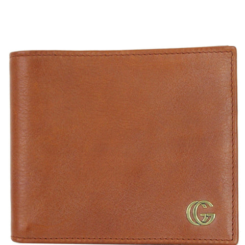 GUCCI Bifold Men's Leather Wallet Brown