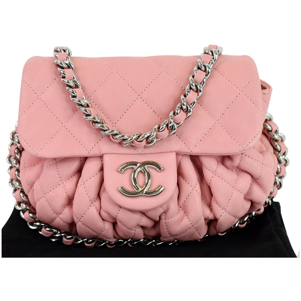 Chanel Chain Around Messenger Calfskin Crossbody Bag front side