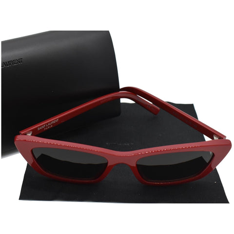 YVES SAINT LAURENT SL277 003 Red Sunglasses Gray Lens