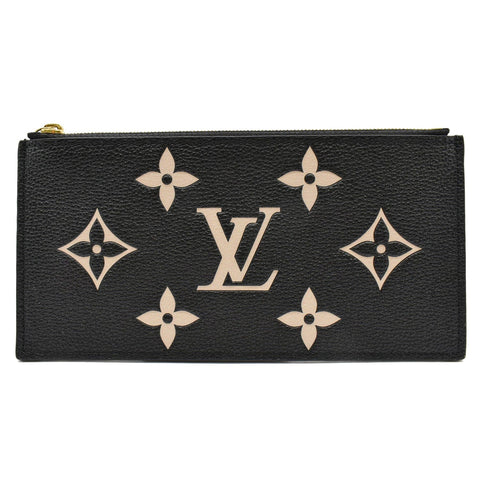 LOUIS VUITTON Felicie Pochette Insert Empreinte Zippy Wallet Bicolor