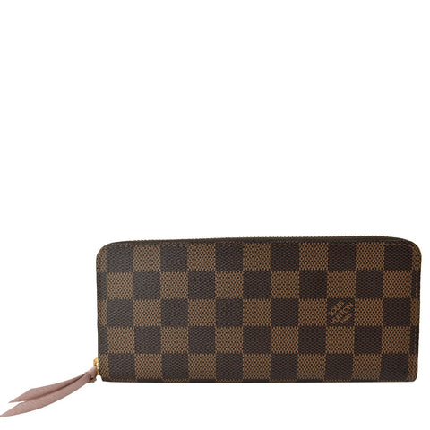 LOUIS VUITTON Clemence Monogram Canvas Zippy Wallet Brown