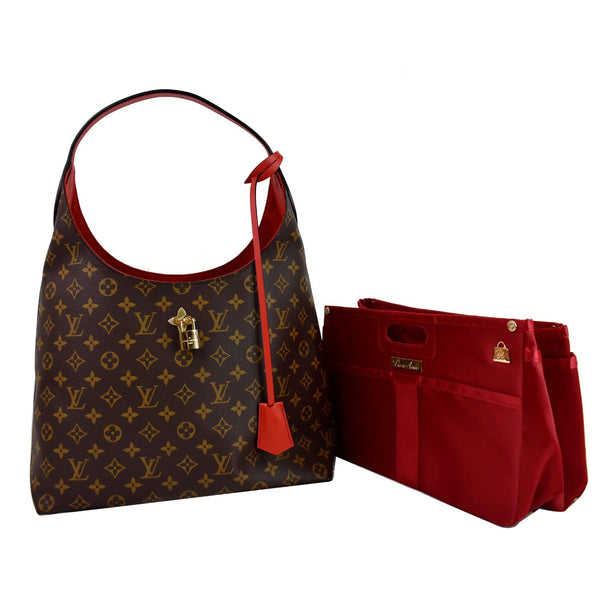 Louis Vuitton Flower Monogram Canvas Shoulder Hobo Bag - double pack