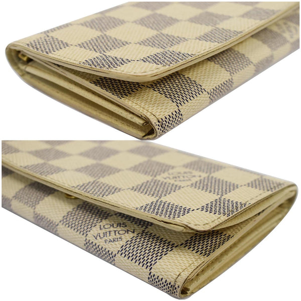 Louis Vuitton Zippy Damier Azur Wallet White - close views