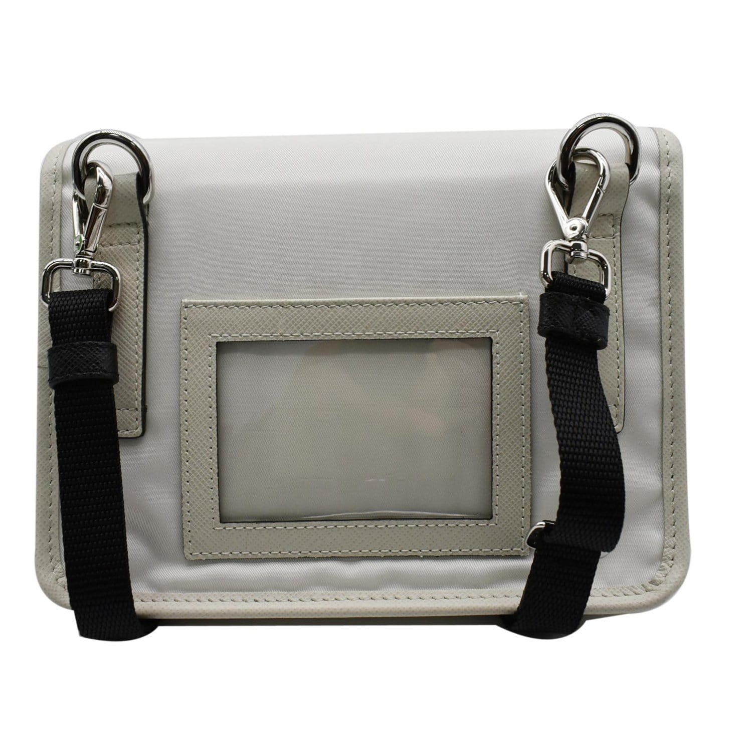 Prada Re-nylon And Saffiano Leather Smartphone Case, Men, Chalk White Prada Re-nylon And Saffiano Leather Smartphone Case, Men, Chalk White