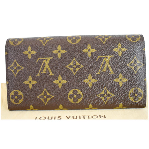 LOUIS VUITTON Monogram Canvas Sarah Wallet Brown