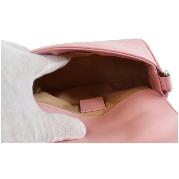 Gucci GG Marmont Mini Top Handle Shoulder Bag interior