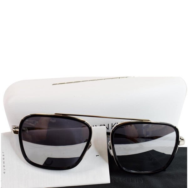 CALVIN KLEIN CK18102S 001 Square Men Black Sunglasses Grey Lens