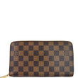 LOUIS VUITTON Zippy Damier Ebene Organizer Wallet Brown