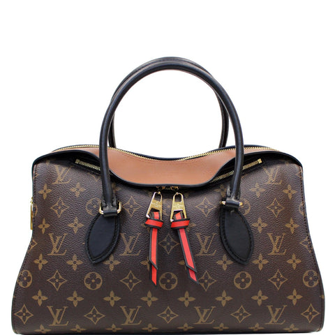 LOUIS VUITTON Tuileries Monogram Canvas Tote Shoulder Bag Caramel