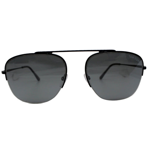 Tom Ford FT667 01C Shiny Black Sunglasses Smoke Mirrored Lens