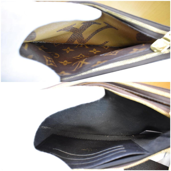Louis Vuitton Double Zip Pochette Canvas Interior Bag