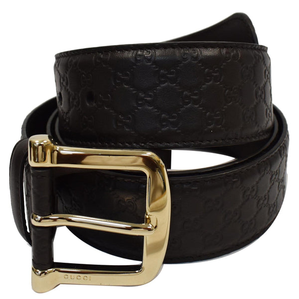 Gucci Microguccissima Leather Belt brown buckle