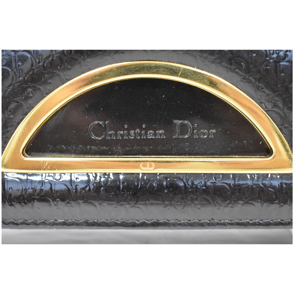 Engraved Christian Dior Maris Pearl Patent Monogram Shoulder Bag