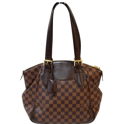LOUIS VUITTON Verona MM Damier Ebene Shoulder Bag Brown