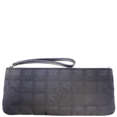 CHANEL Wristlet Cosmetic Pouch Black