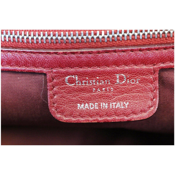 CHRISTIAN DIOR Medium Flap Cannage Leather Shoulder Bag Red-US