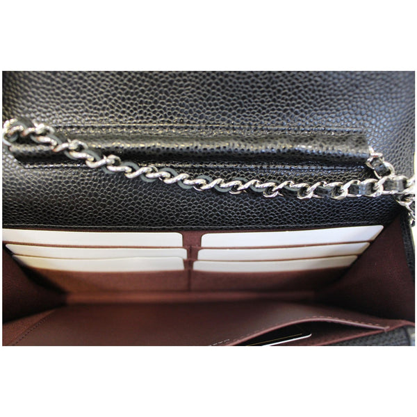 CHANEL Wallet on Chain WOC Caviar Leather Crossbody Bag Black