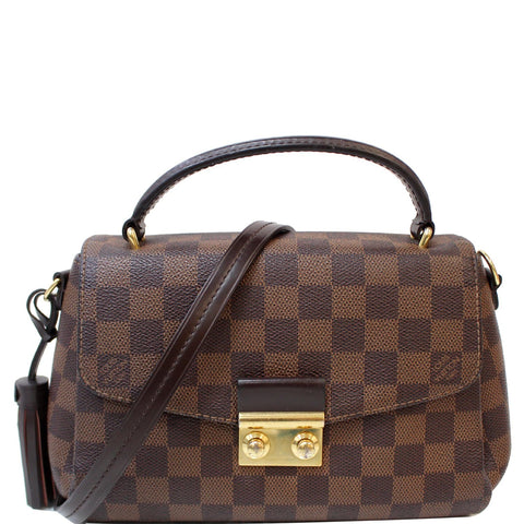 LOUIS VUITTON Croisette Damier Ebene Shoulder Crossbody Bag Brown