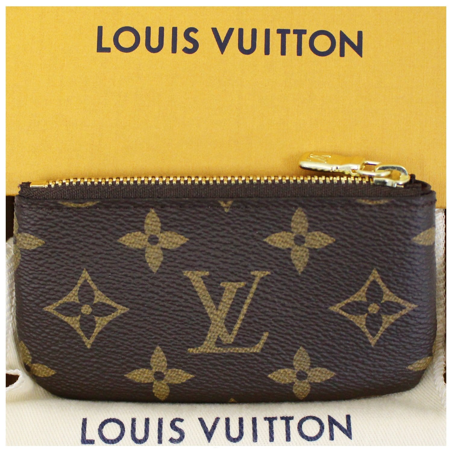 Louis Vuitton Black Monogram Giant Pochette Cles Leather ref