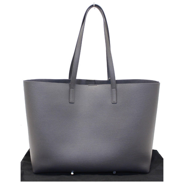 Yves Saint Laurent Shopping Tote Bag Leather Grey - strap