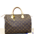 LOUIS VUITTON Speedy 30 Monogram Canvas Satchel Handbag Brown-US