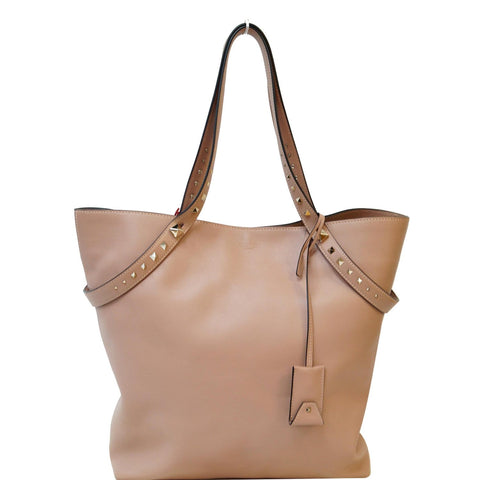 VALENTINO Garavani Lovestud Calfskin Leather Tote Bag Pink - Last Call