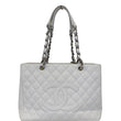 Chanel Tote Bag Grand Shopping Caviar Leather in White