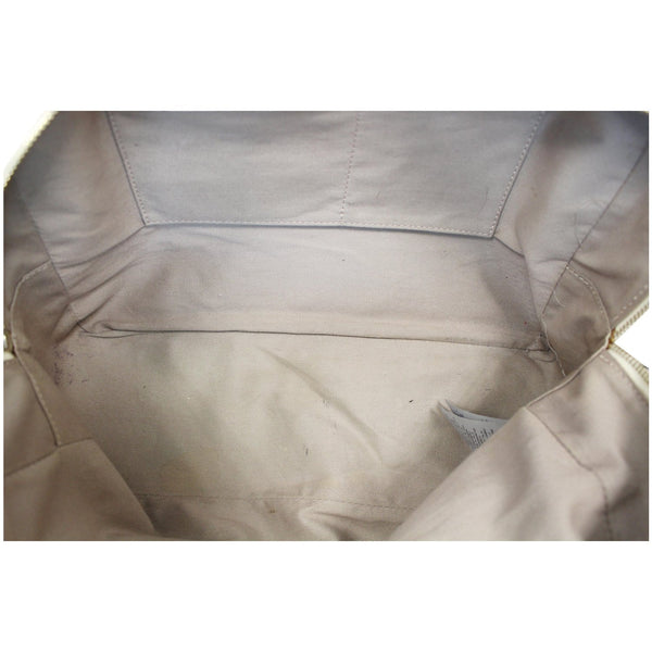 VERSACE Python Embossed Satchel Bag White/Black