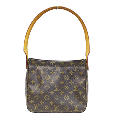 LOUIS VUITTON Looping MM Monogram Canvas Shoulder Bag Brown