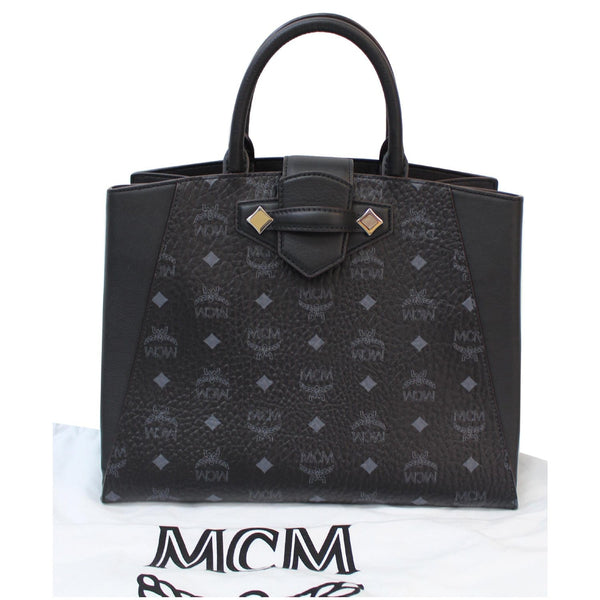 MCM Essential Visetos Coated Canvas Tote Bag Black