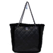 Chanel Tote Bag Cozy CC Shearling and Lambskin Black