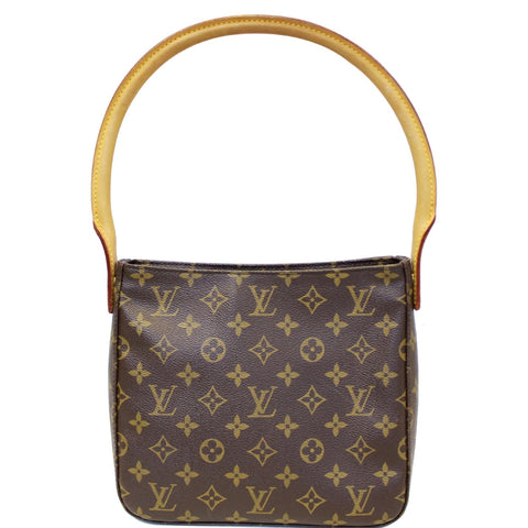 LOUIS VUITTON Looping MM Monogram Canvas Shoulder Bag Brown