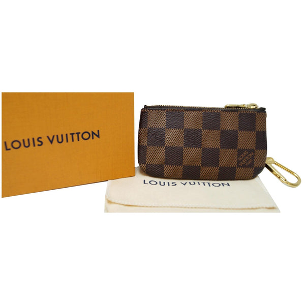 LOUIS VUITTON Key Coin Pouch Damier Ebene Brown-US