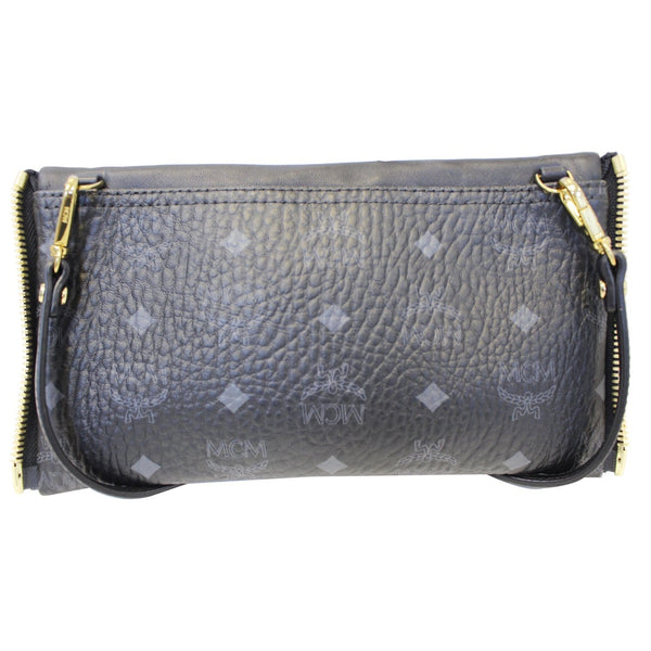 MCM Visetos Crossbody Bag Black - front view 