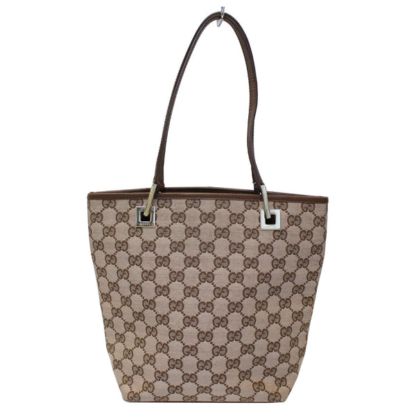 Gucci GG Canvas Tote Bag Brown - Gucci Handbags -  Straps