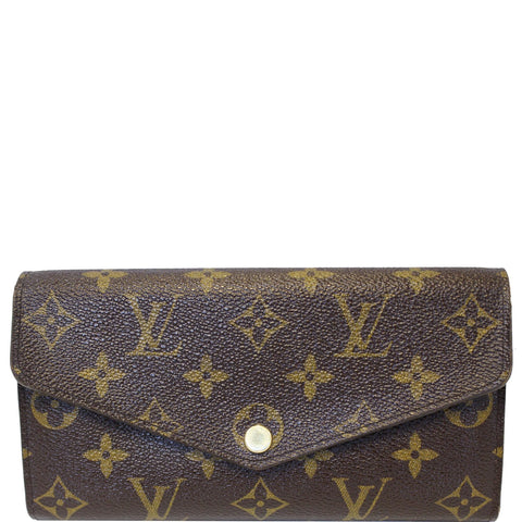 LOUIS VUITTON Sarah NM Monogram Canvas Wallet Brown