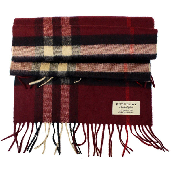 Burberry Scarf | Classic Cashmere burberry Scarf in Claret