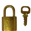 LOUIS VUITTON Padlock and 1 Key Gold Bag Charm Number 303