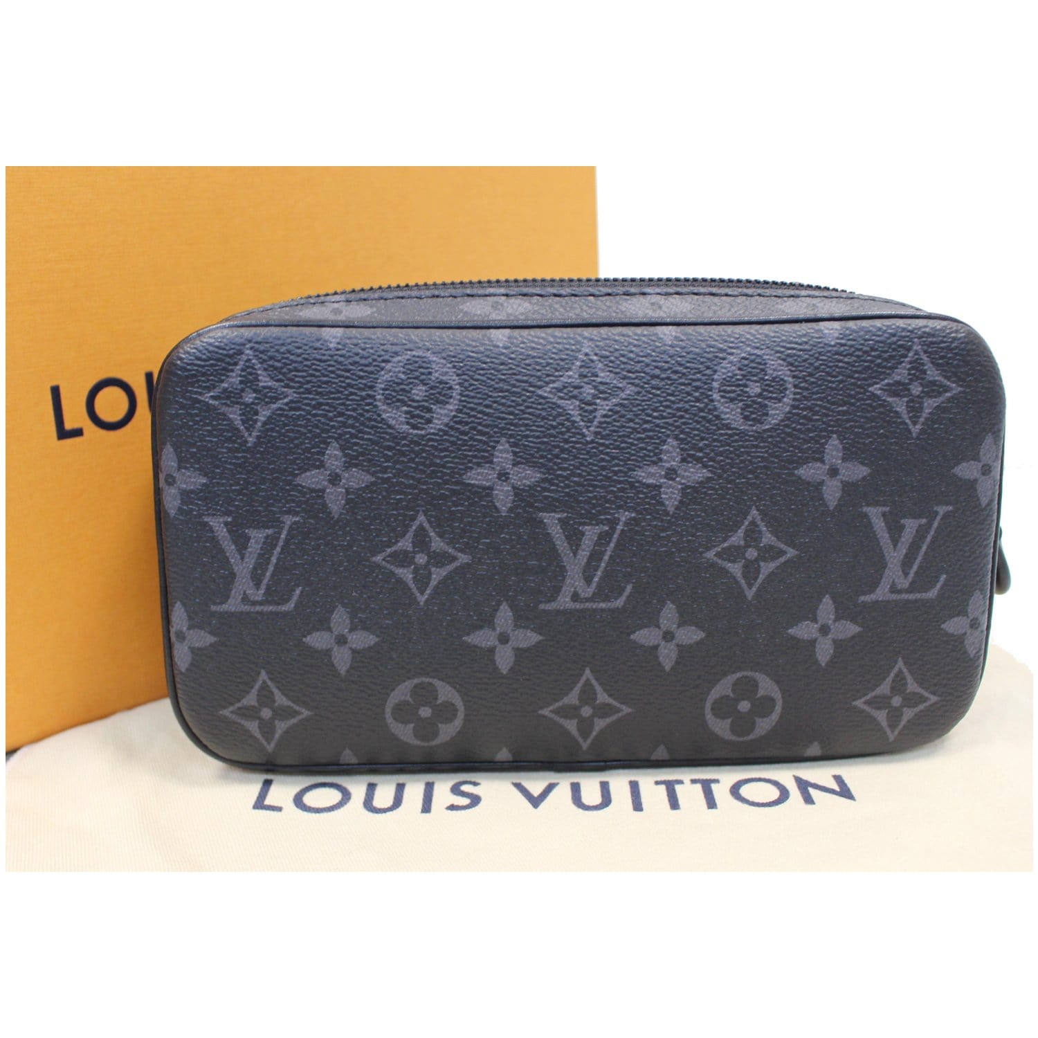 Louis+Vuitton+Pochette+Volga+Clutch+Black+Taurillon+Leather+Monogram for  sale online