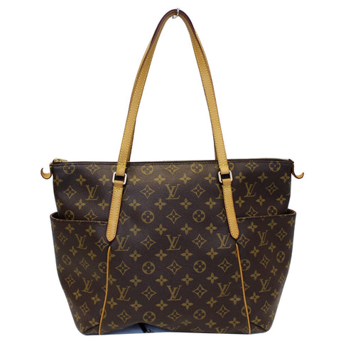 LOUIS VUITTON Totally MM Monogram Canvas Tote Shoulder Bag Brown