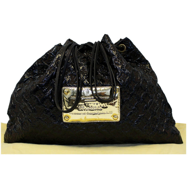 LOUIS VUITTON Monogram Vinyl Squishy Tote Bag Black authentic 