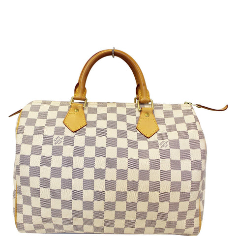 LOUIS VUITTON Speedy 30 Damier Azur Satchel Handbag