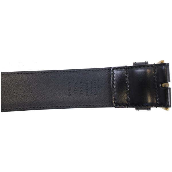 GUCCI Web Leather Belt Black 495125 Size 36-US